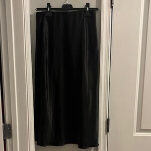 Black satin Women's Skirt